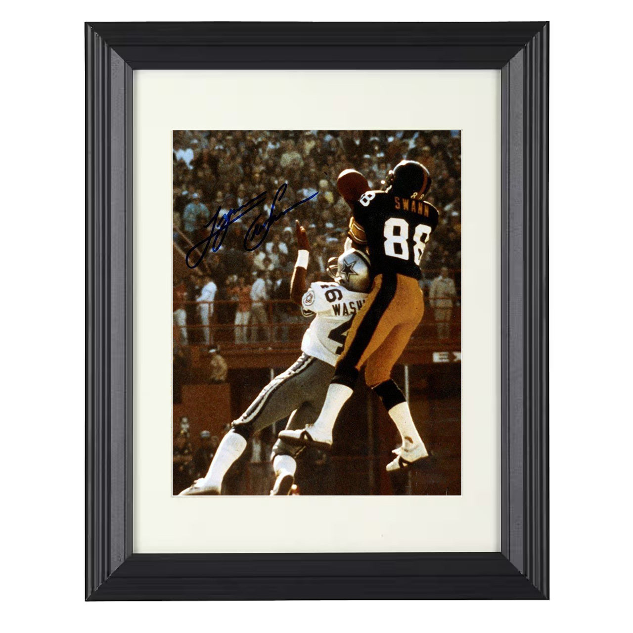 Lynn Swann – Pittsburgh Leaping Catch Super Bowl X 1976 – 8x10 black beveled framed football wall art