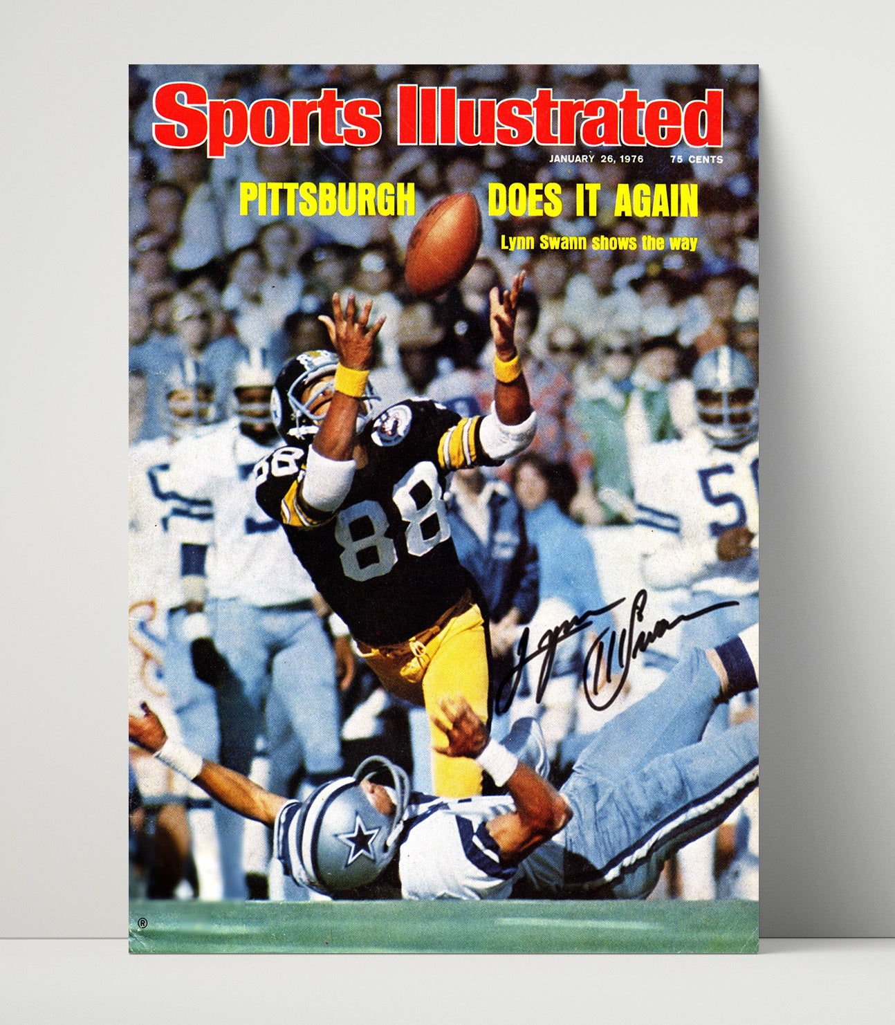 Lynn Swann Super Bowl X - Sky High Catch Football Wall Art - football wall art print
