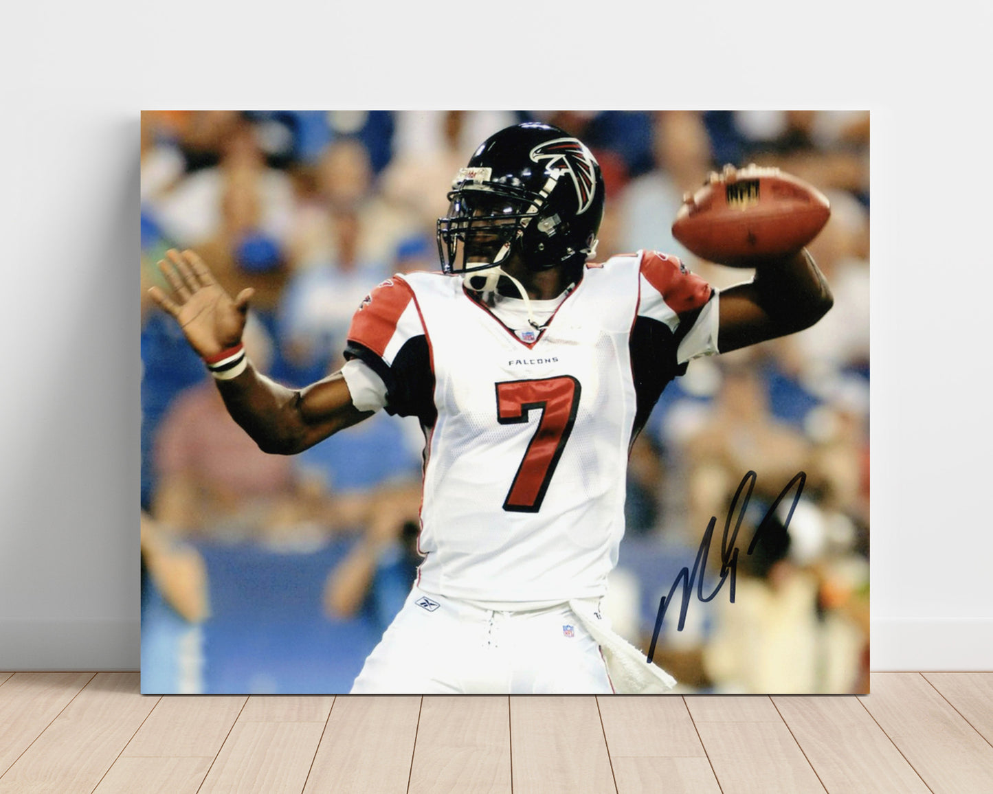 Michael Vick - Atlanta Football Quarterback Passing Profile Vintage Football Wall Art - 16x20 Unframed Print football decor