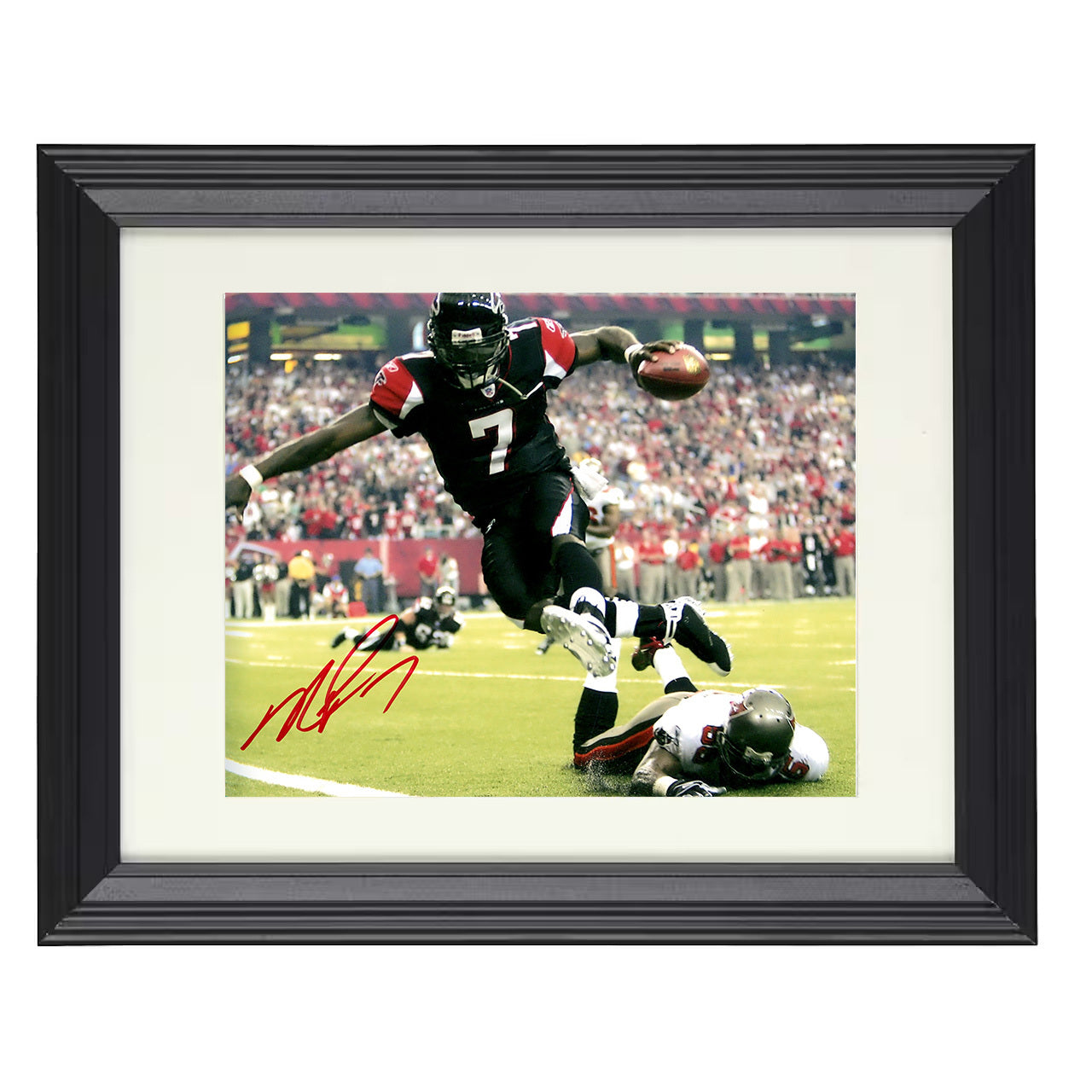 Michael Vick – Human Highlight Reel – 8x10 black beveled framed football wall art