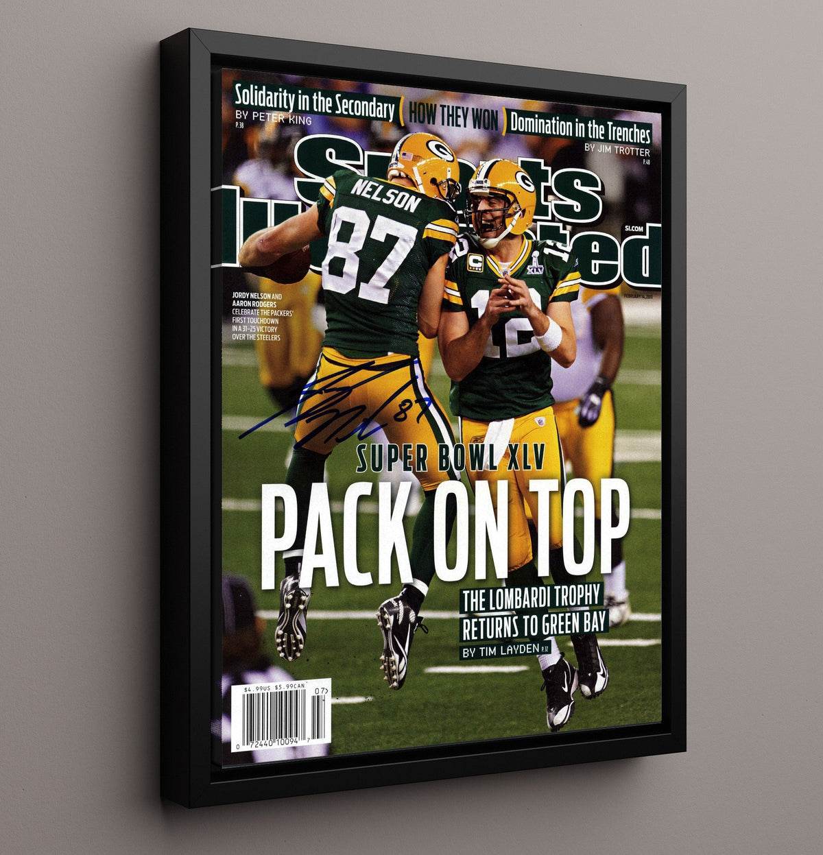 Pack on Top - Title Town Back 8x10 Framed Canvas vintage football wall art
