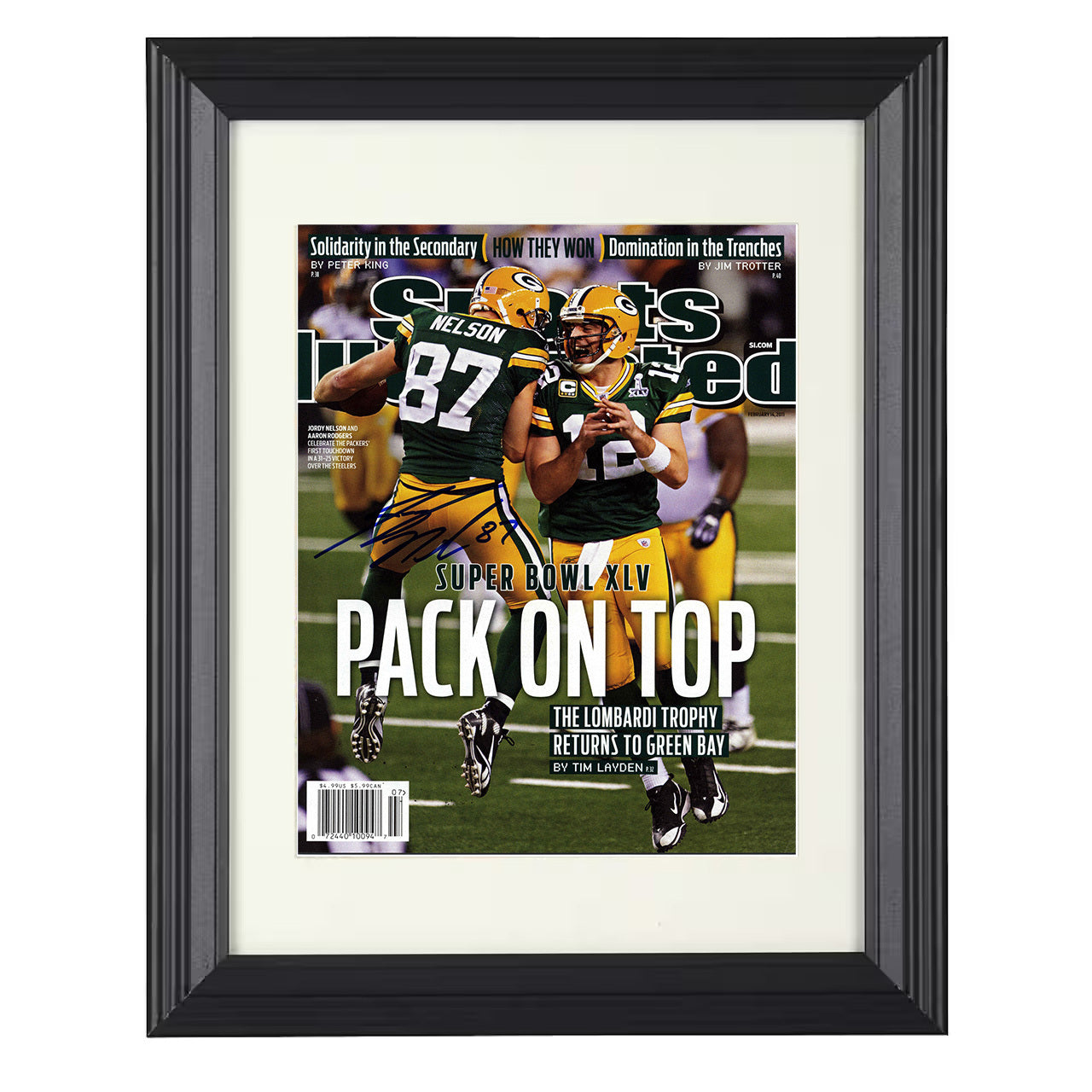 Pack on Top – Title Town Back Image – 8x10 black beveled framed football wall art