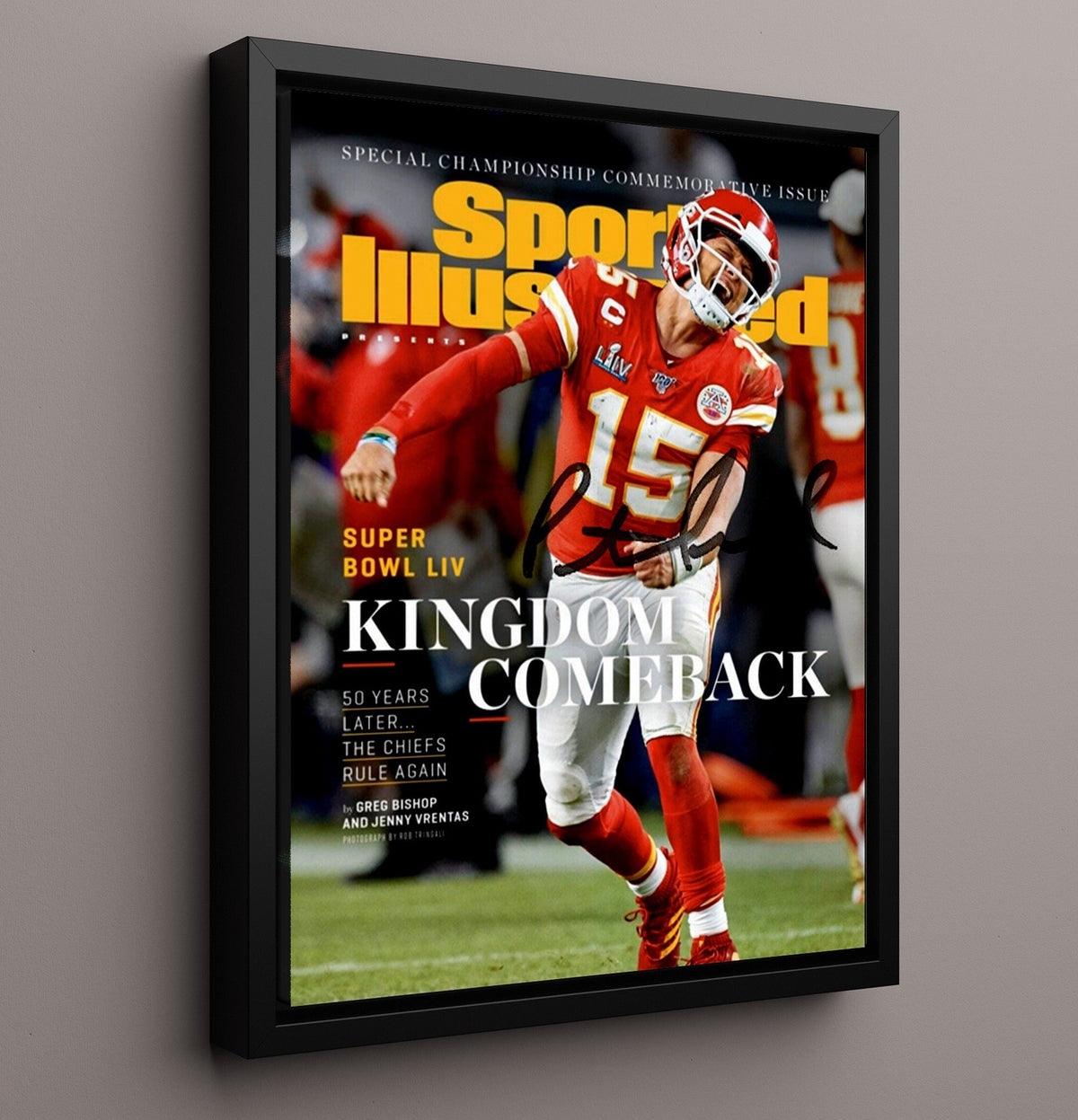 Patrick Mahomes - Kingdom Comeback 8x10 Framed Canvas vintage football wall art