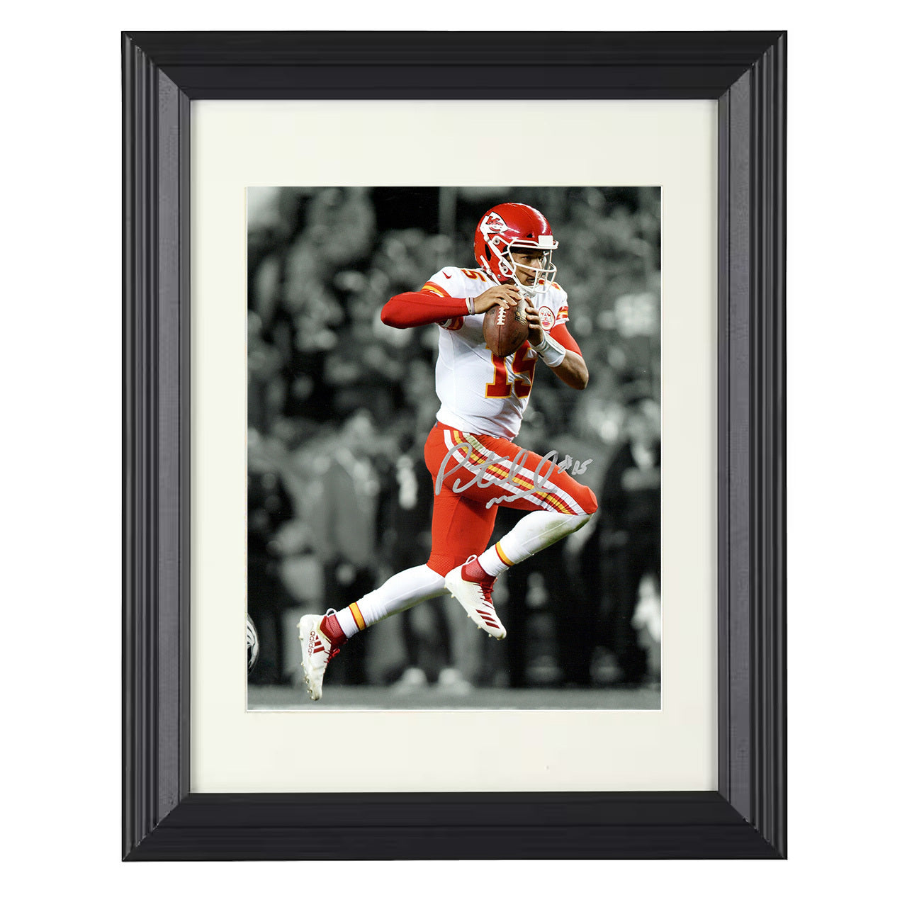 Patrick Mahomes – Showtime Mahomes Image – 8x10 black beveled framed football wall art