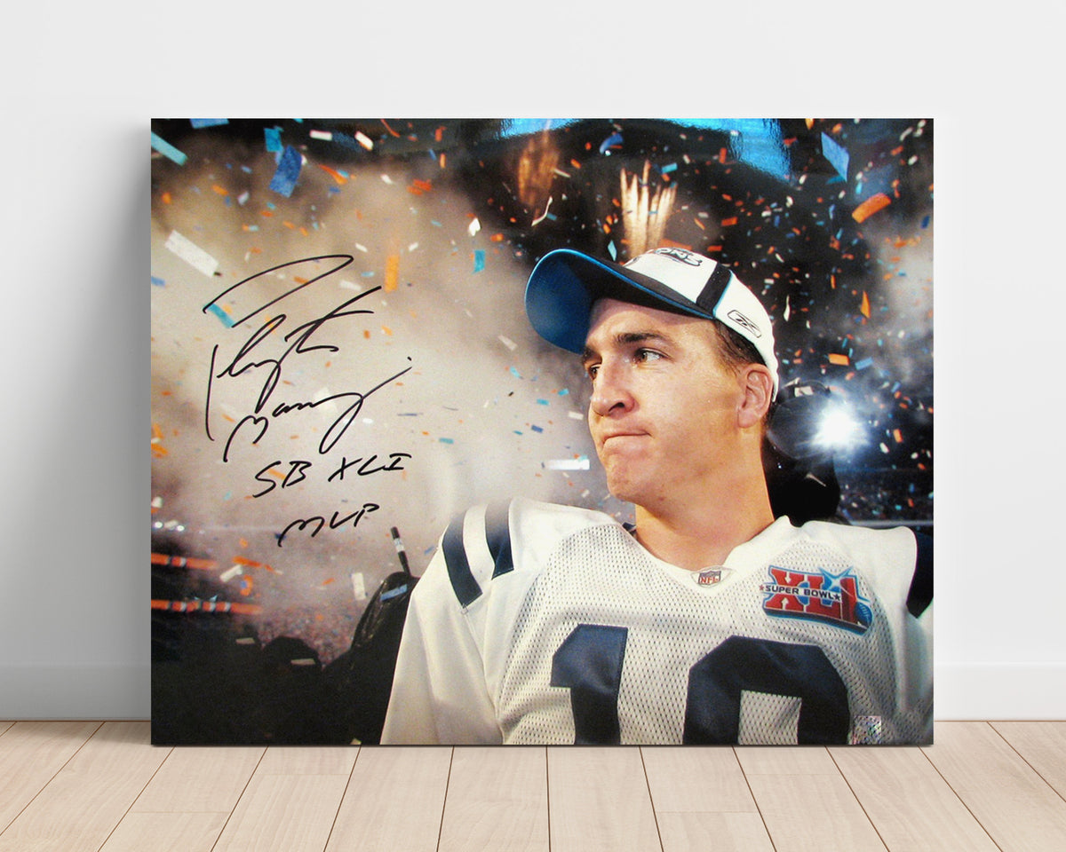 Peyton Manning SB XLI MVP - Confetti Glory football wall art 16x20 Unframed Print