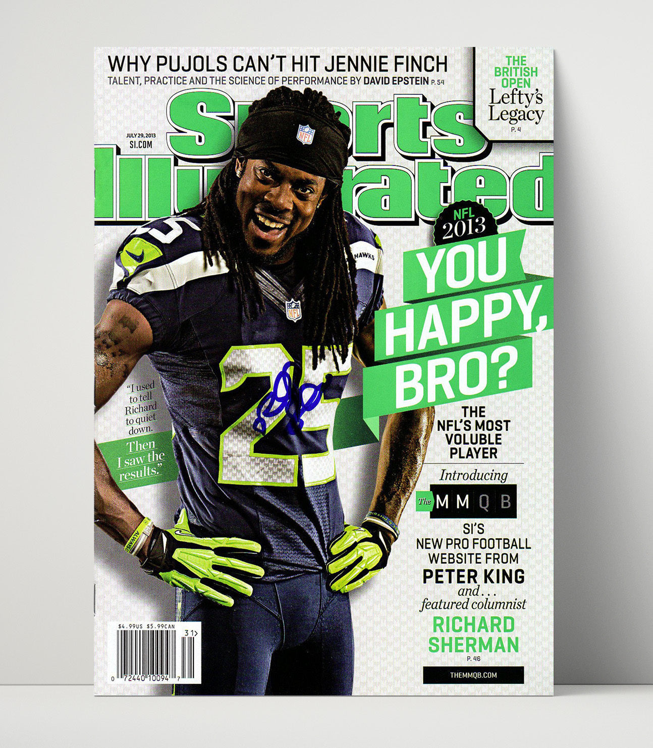 Richard Sherman - Seattle Football Cornerback 2013 SI Cover You Happy Bro Football Wall Art - football wall art print