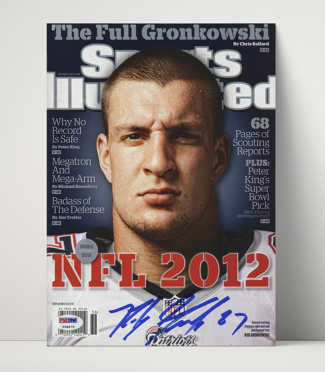 Rob Gronkowski - New England football The Full Gronkowski NFL Preview 2012 SI Cover football wall art 16x20 Unframed Print
