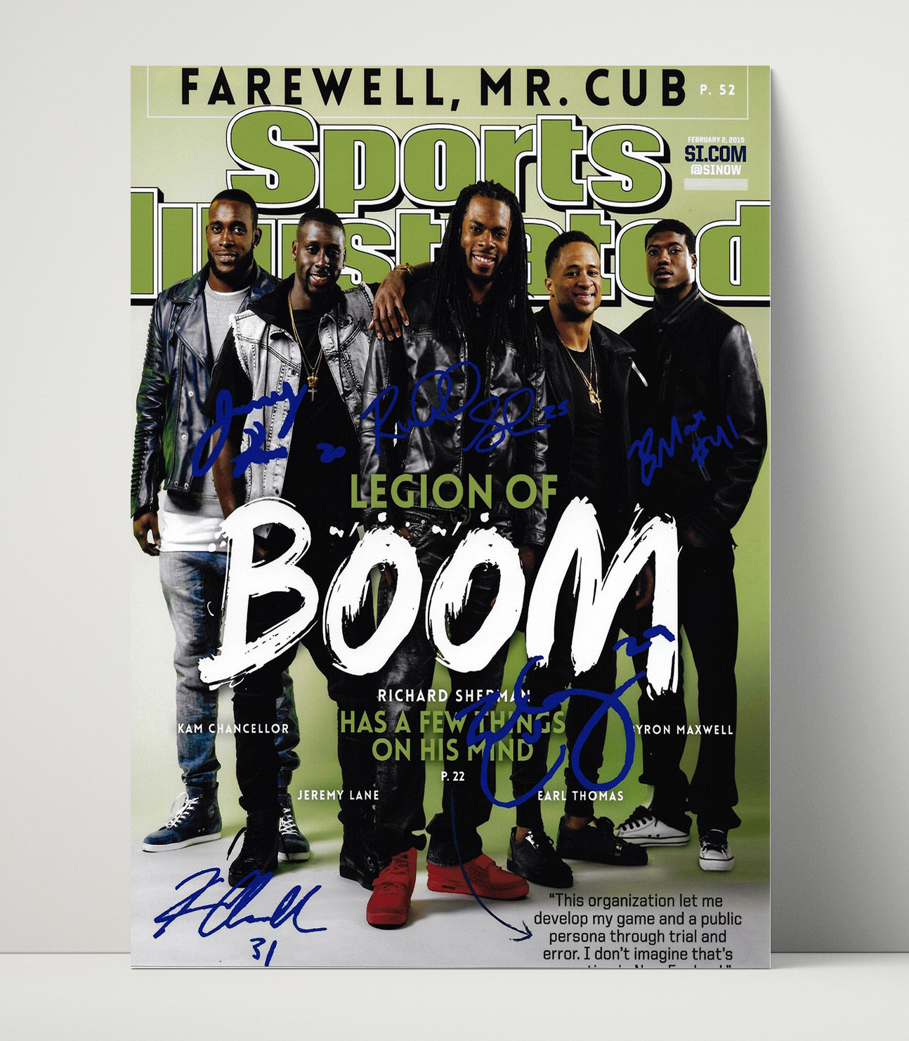Seahawks - Legion of Boom football wall art 16x20 Unframed Print