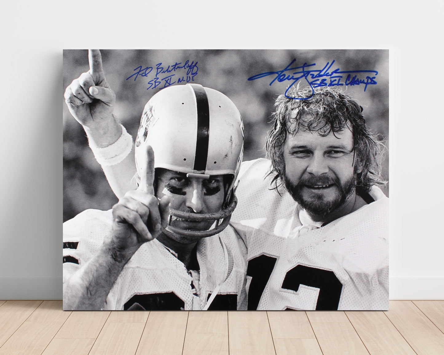 Stabler and Biletnikoff - Raiders SB Legends football wall art 16x20 Unframed Print