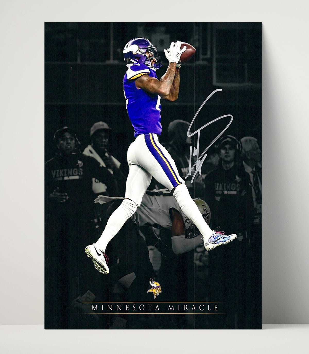 Stefon Diggs - Minnesota Miracle Leap football wall art 16x20 Unframed Print