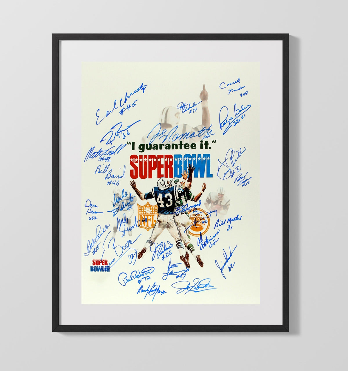 Super Bowl III - Namath Guarantee - Football Framed Print