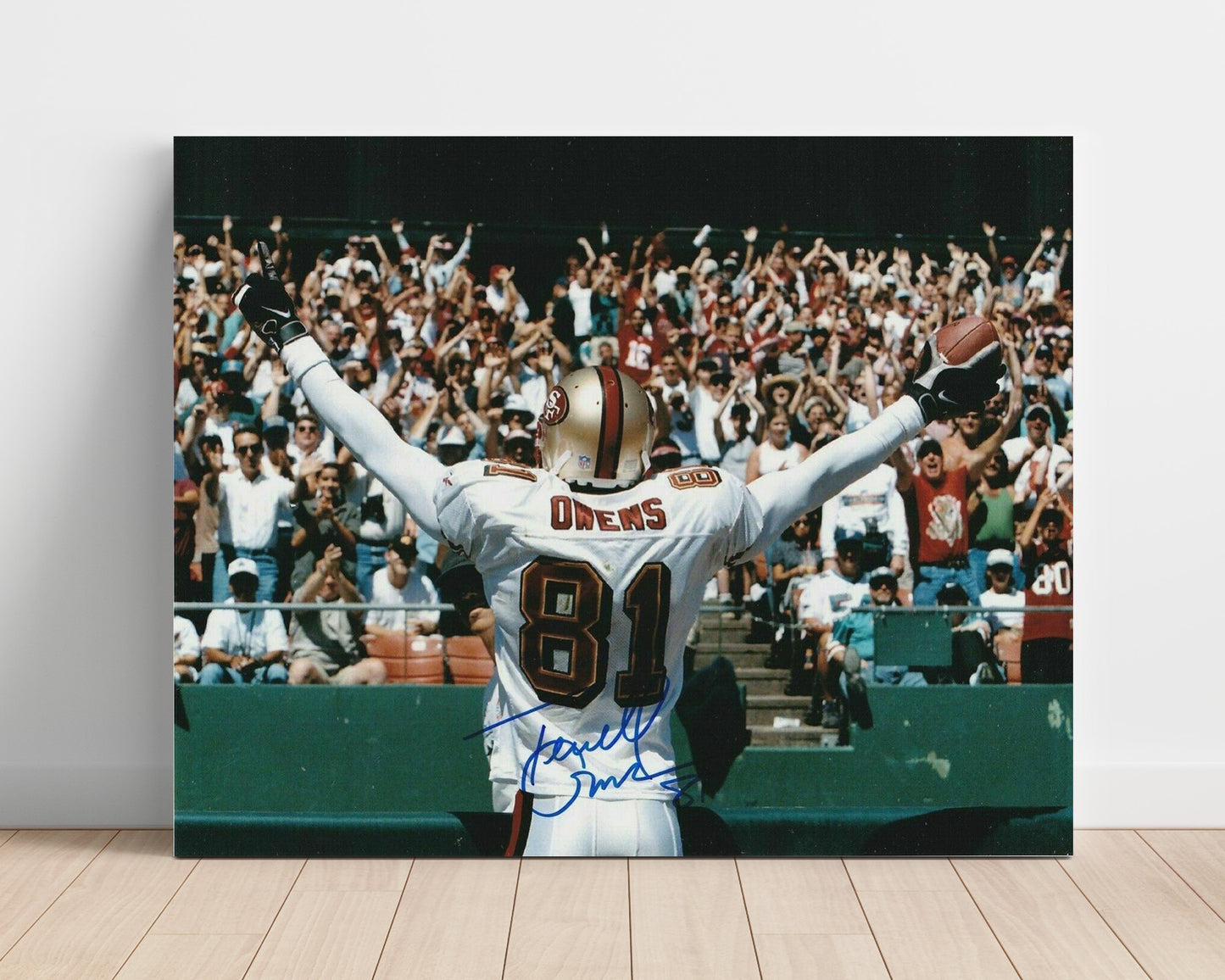 Terrell Owens 49ers Victory - TO Showstopper football wall art 16x20 Unframed Print