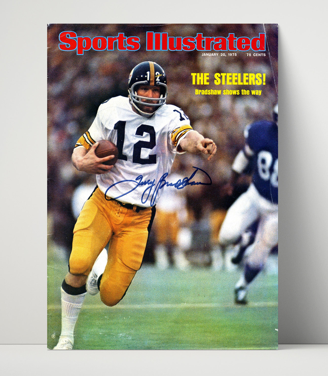 Terry Bradshaw Steelers Lead - Steel Strong football wall art 16x20 Unframed Print