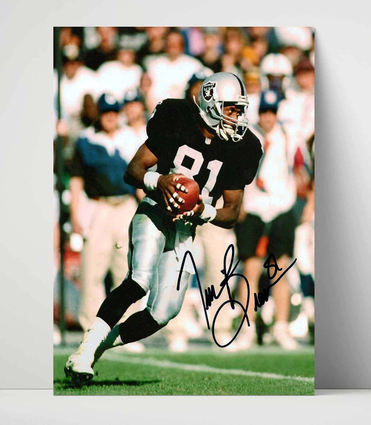 Tim Brown - Raider Great football wall art 16x20 Unframed Print