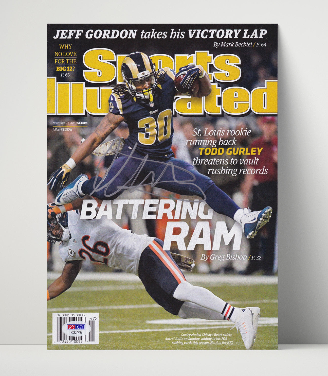Todd Gurley - St Louis football Battering Ram Rookie Breakout Feature 2015 SI Cover football wall art 16x20 Unframed Print
