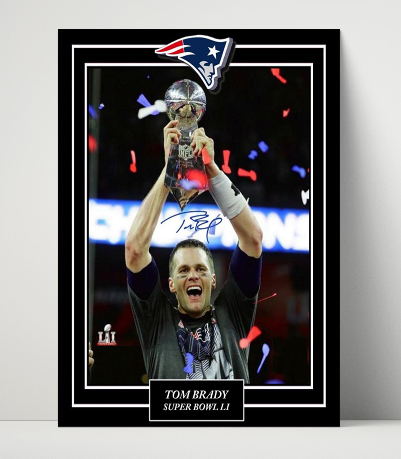 Tom Brady - Lombardi Lift football wall art 16x20 Unframed Print