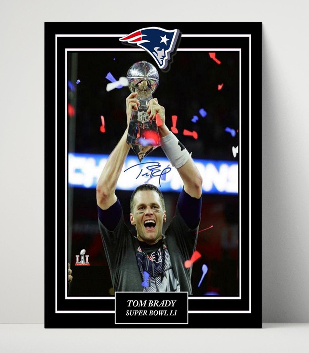 Tom Brady – Lombardi Lift Image unframed football poster print