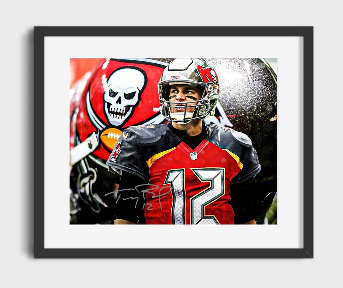 Tom Brady Bucs Signed - Pirate Precision - Football Framed Print