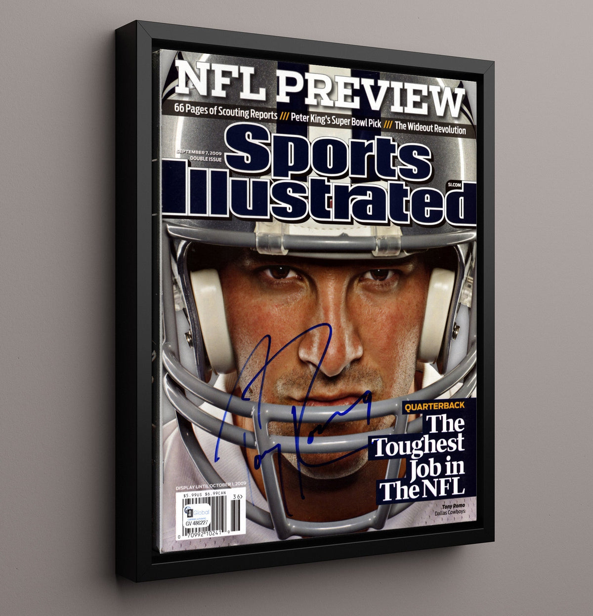 Tony Romo NFL Preview - Job QB1 football wall art 16x20 Gallery Frame