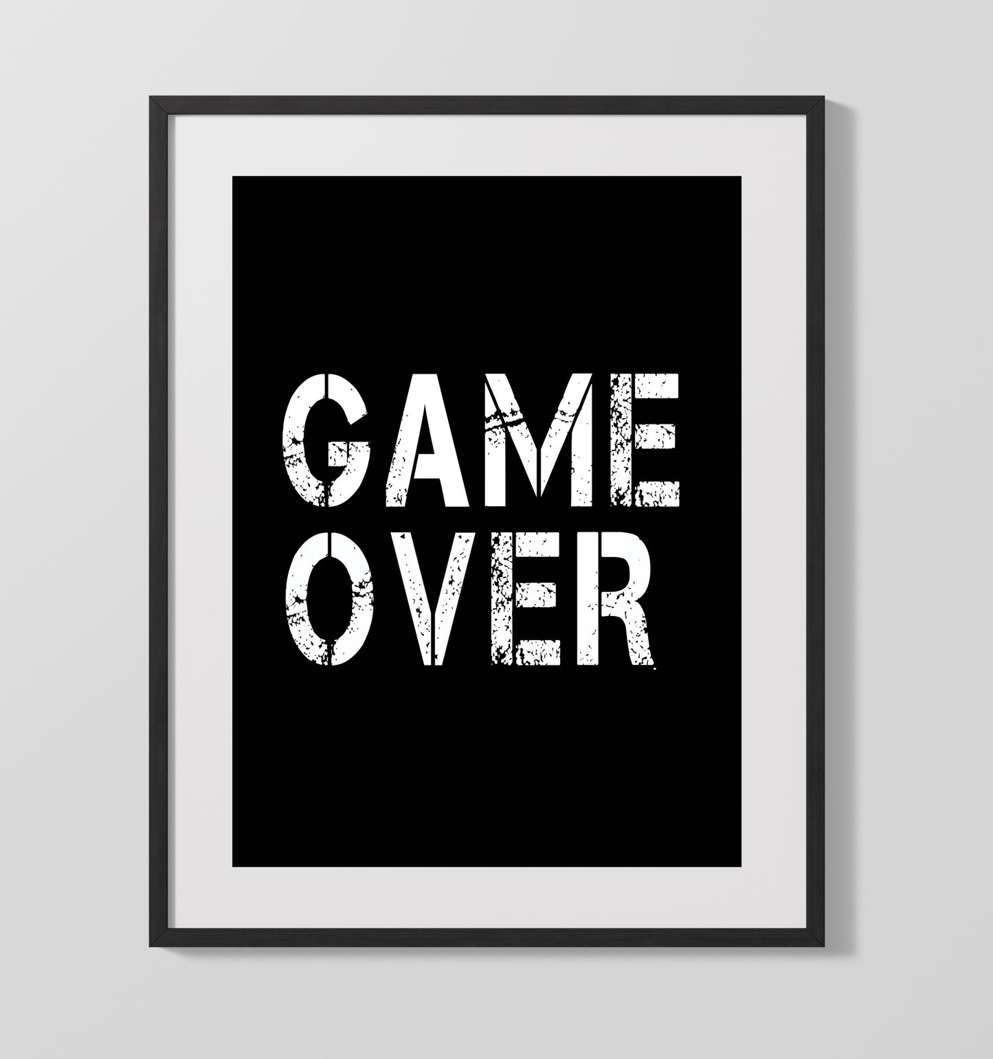 Retro Arcade Game Over 16x20 Gallery Frame gaming wall art