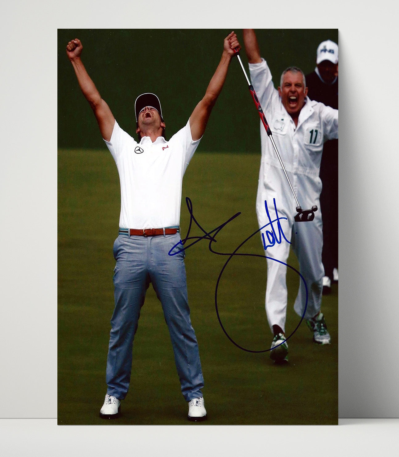 Adam Scott - Augusta Victory Celebration golf wall art 16x20 Unframed Print
