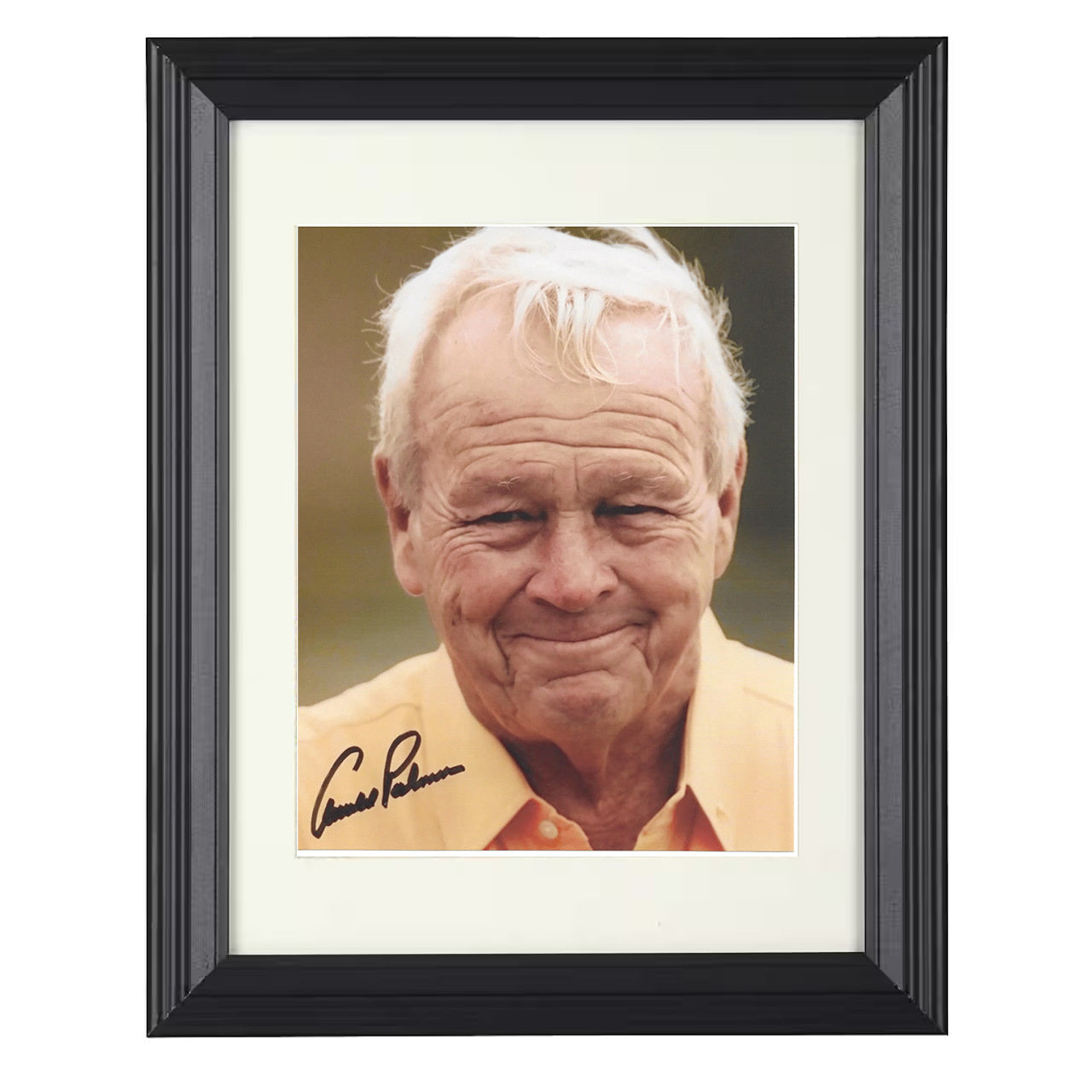 Arnold Palmer – Legendary Image Close Up 8x10 matted black framed golf wall art