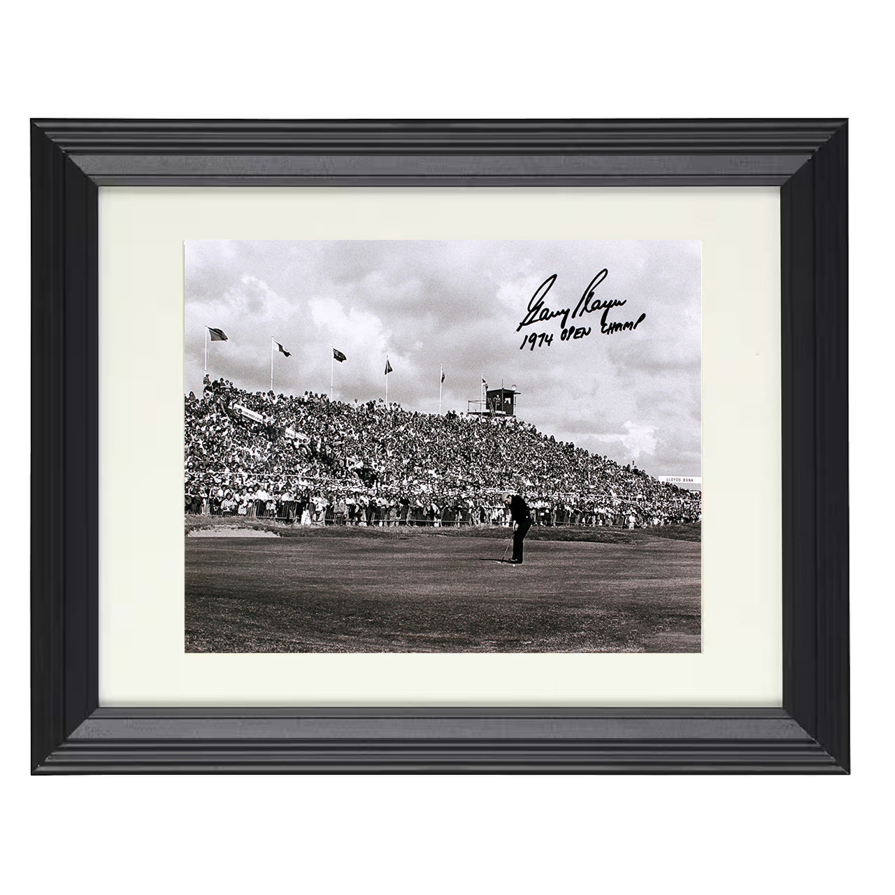 Gary Player – Open Championship 1974 8x10 matted black framed golf wall art