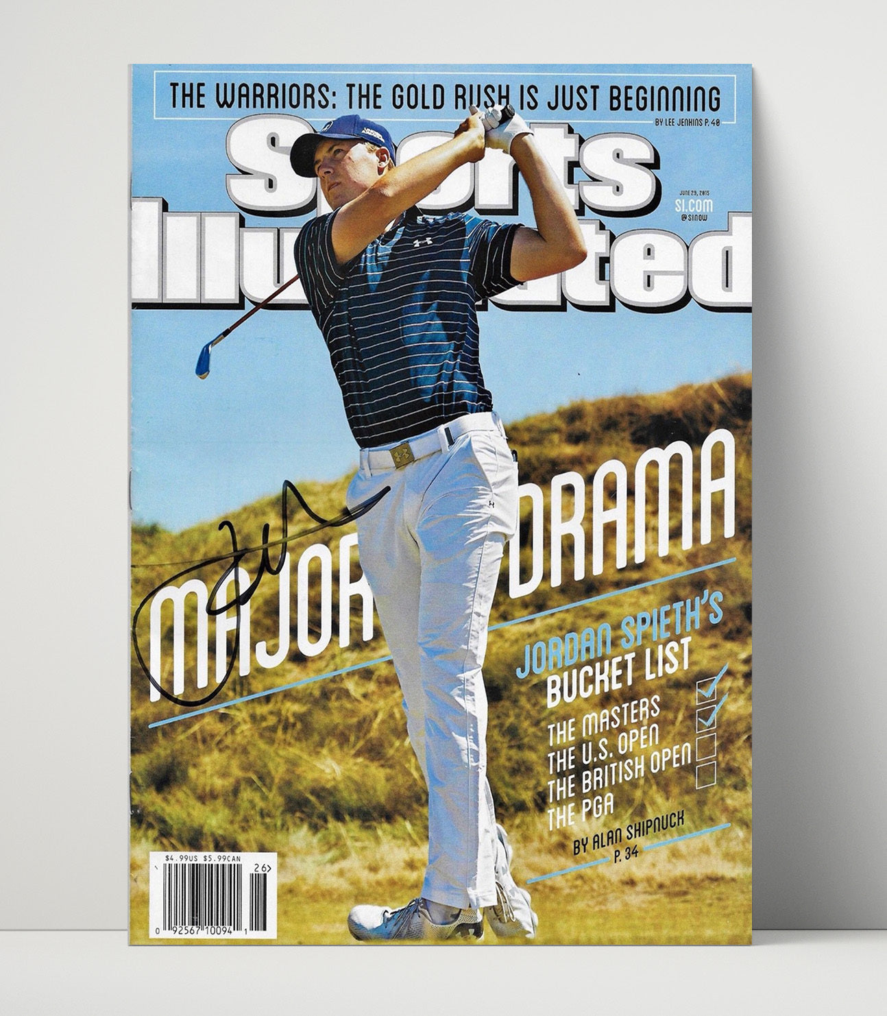 Jordan Spieth - 2015 Augusta Champion SI Cover golf wall art 16x20 Unframed Print