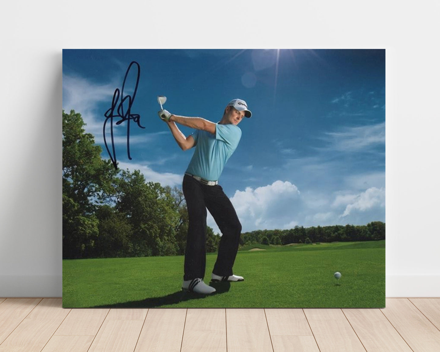 Justin Rose - Championship Follow Through golf wall art 16x20 Unframed Print