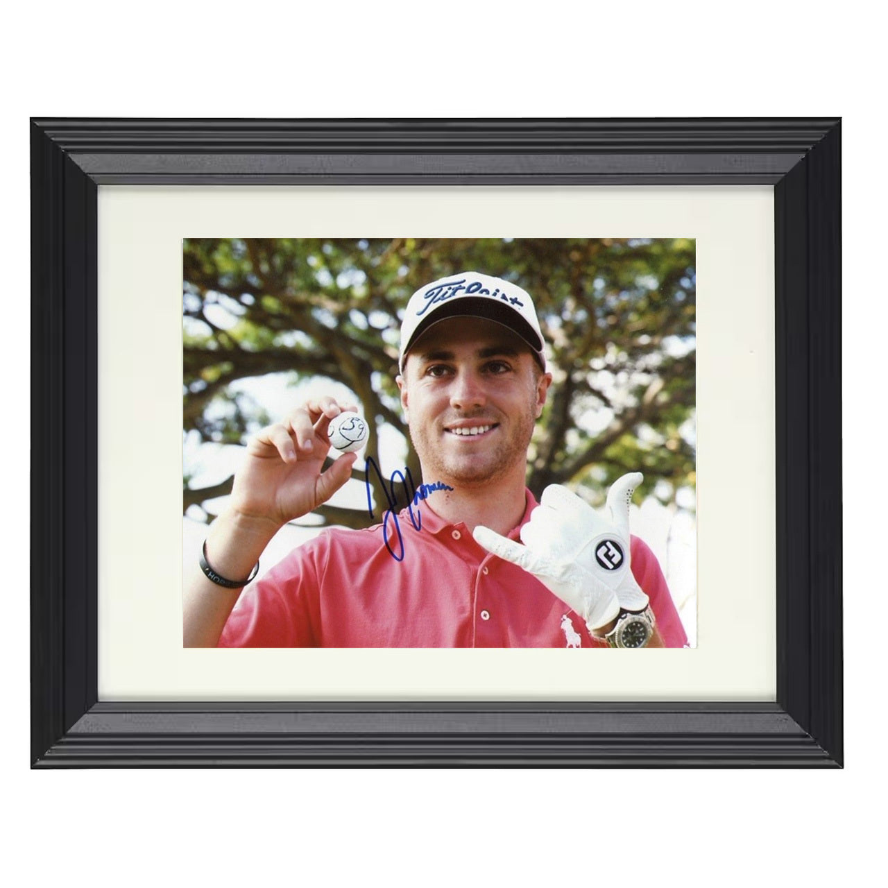 Justin Thomas – Historic 59 Round 8x10 matted black framed golf wall art