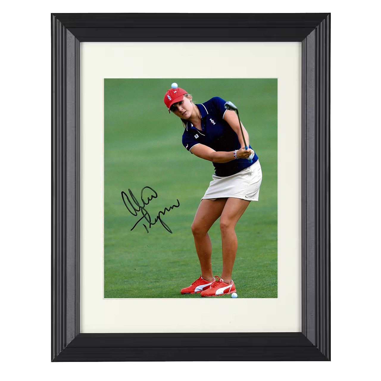 Lexi Thompson – Approach Shot Focus 8x10 matted black framed golf wall art