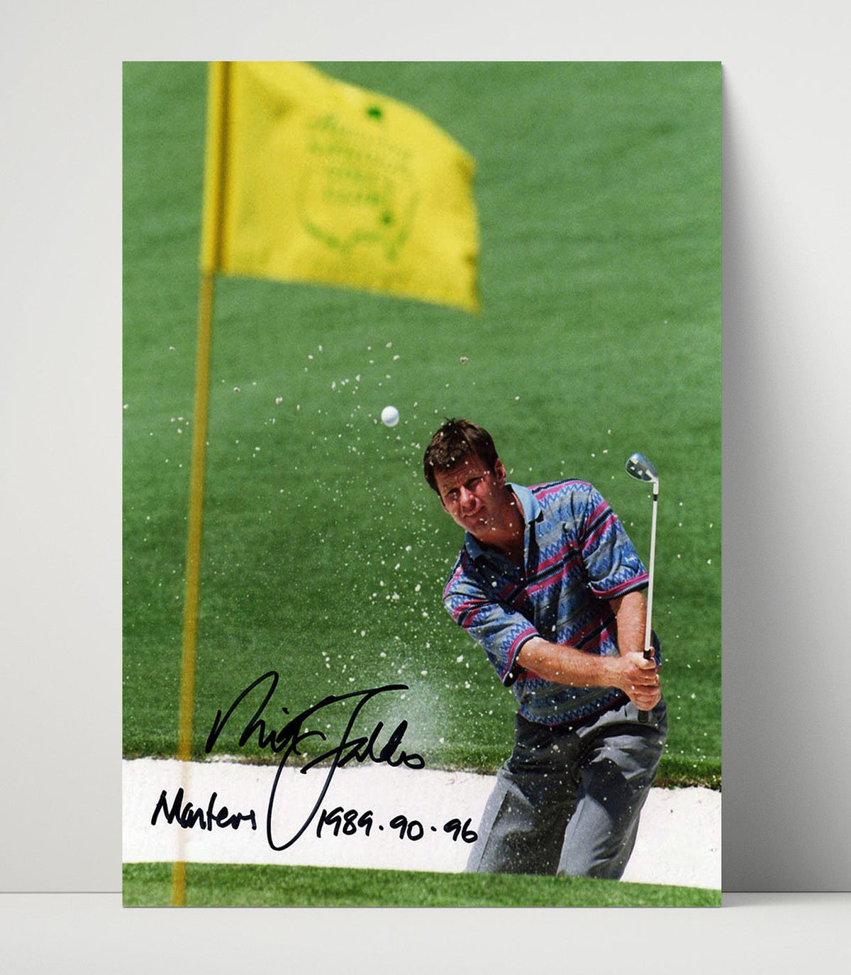 Nick Faldo – Bunker Shot Champion Form unframed golf poster print