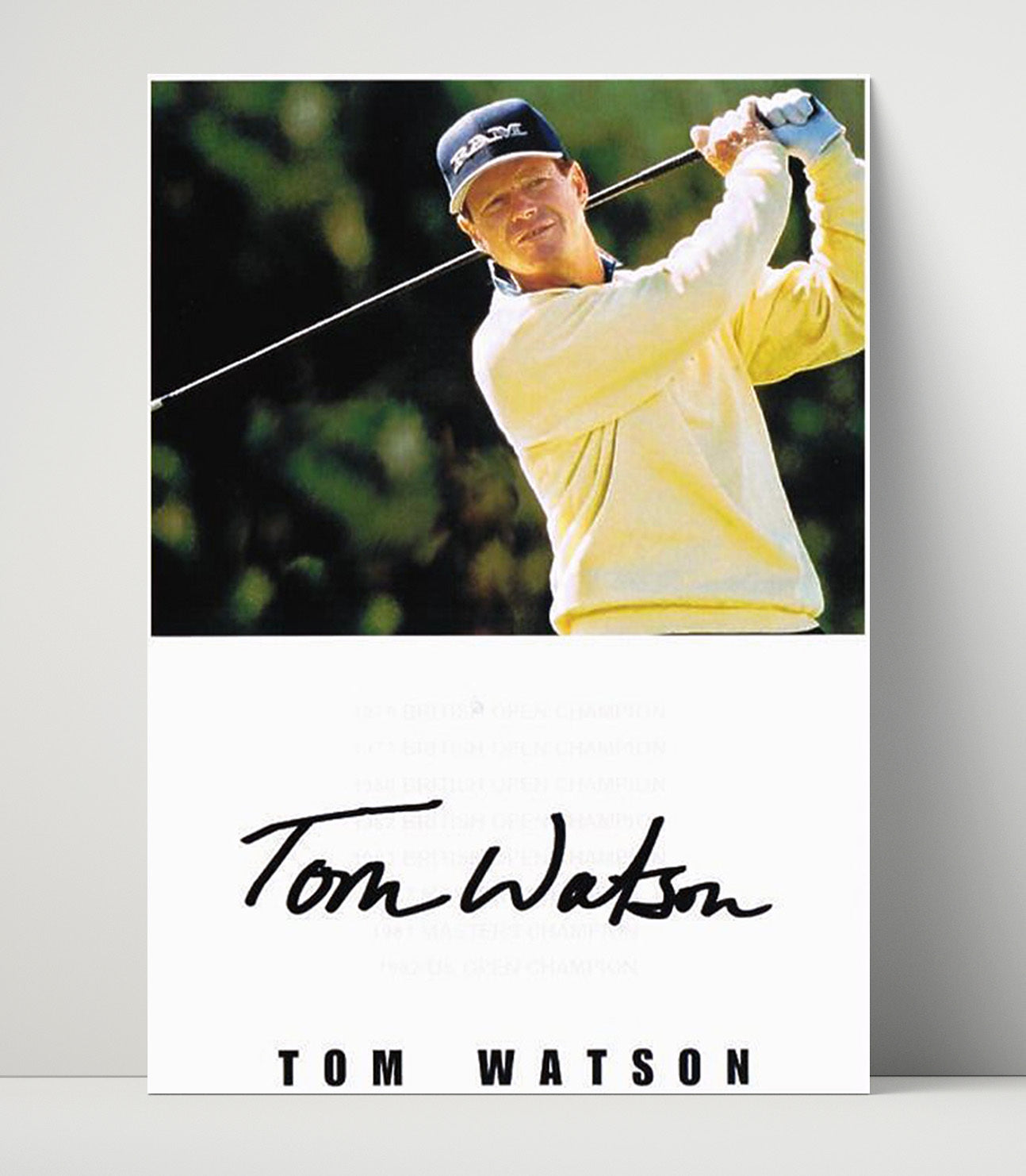 Tom Watson - Golden-Age Swing Form golf wall art 16x20 Unframed Print