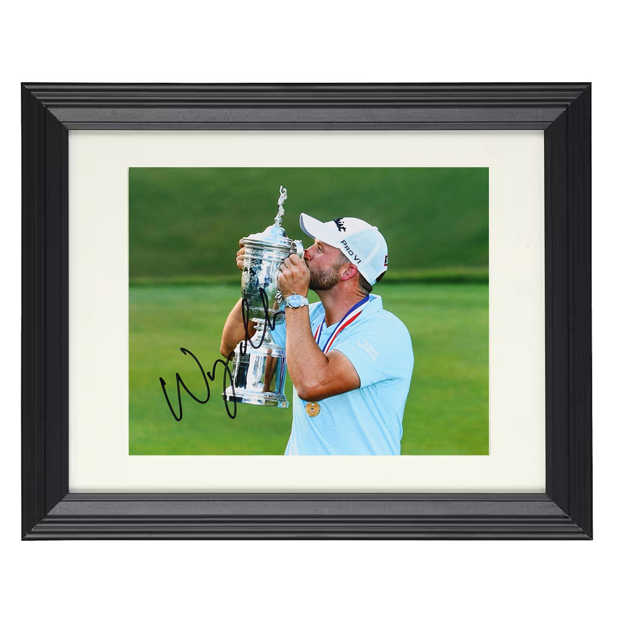 Wyndham Clark – US Open Champion 2023 8x10 matted black framed golf wall art