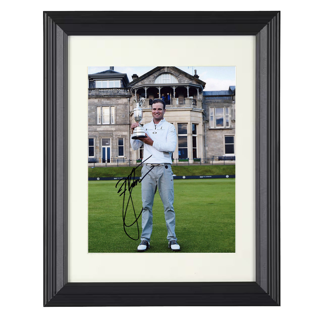Zach Johnson – Claret Jug Champion at St Andrews 8x10 matted black framed golf wall art