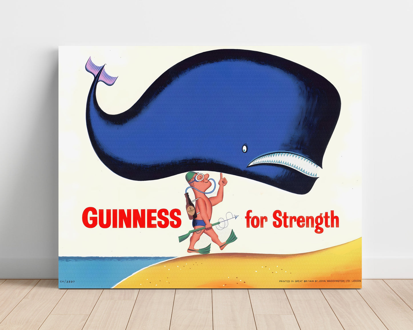 For Strength Whale Diver Poster - Landscape Guinness Wall Art
