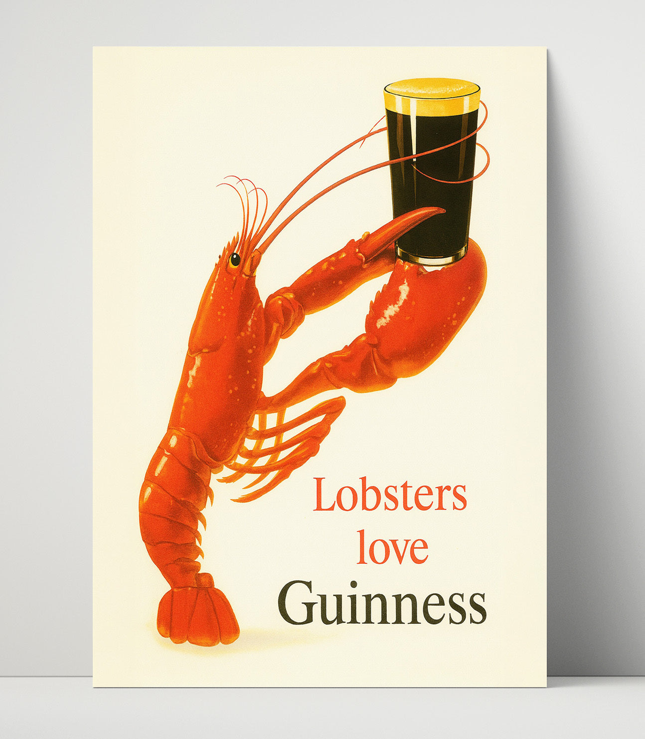 Lobsters Love Guinness Poster Guinness Wall Art