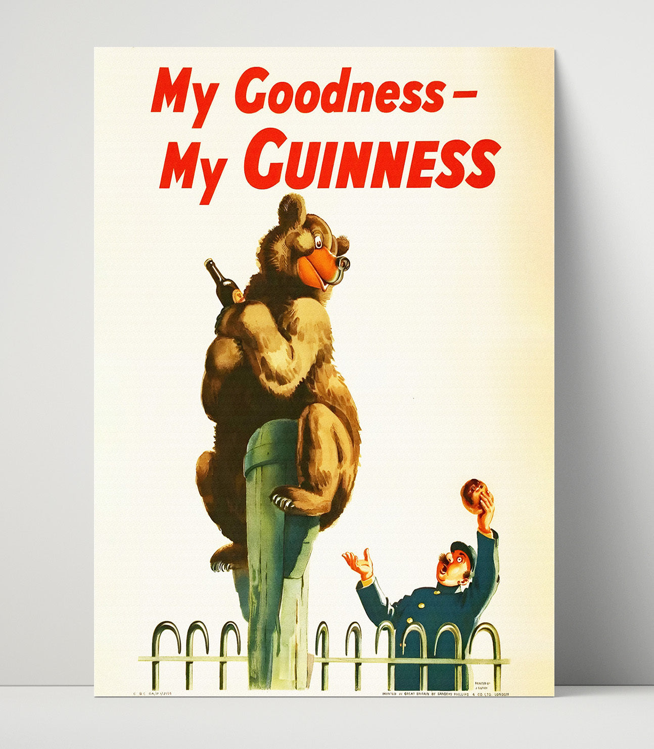 My Goodness My Guinness Bear Poster Guinness Wall Art