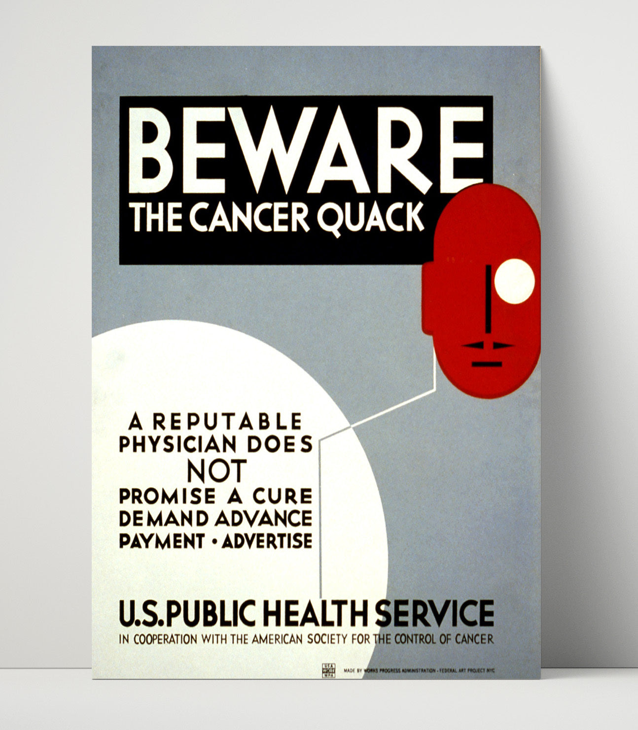 Health and Safety Poster - Beware the Cancer Quack - Trust Science Health and Safety Wall Art - health and safety wall art print