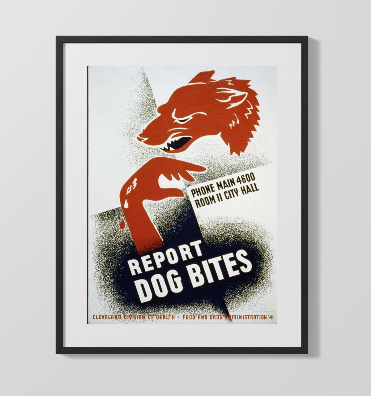 Bite Back Report It 16x20 Gallery Frame health and safety poster wall art