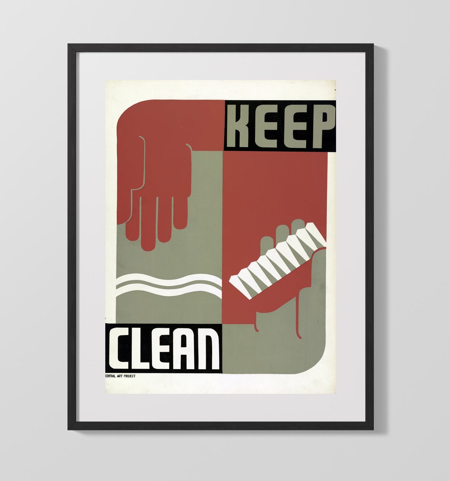 Clean Hands, Clear Conscience 16x20 Gallery Frame health and safety poster wall art