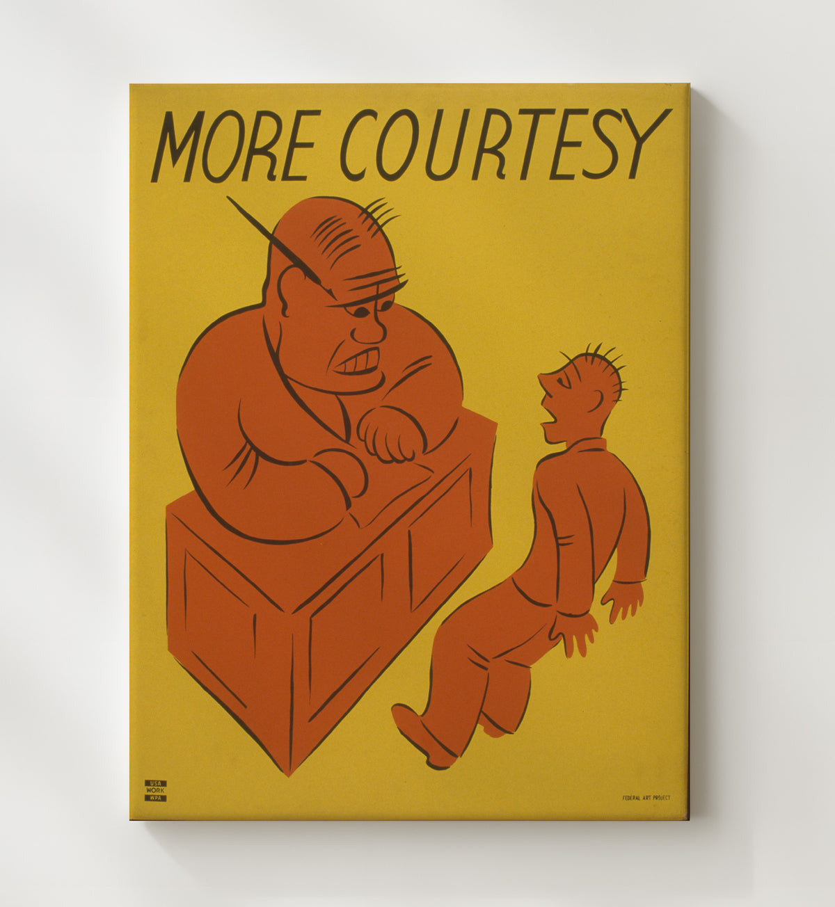 Courtesy Beats Grumpiness - Health & Safety - 20x24 Canvas