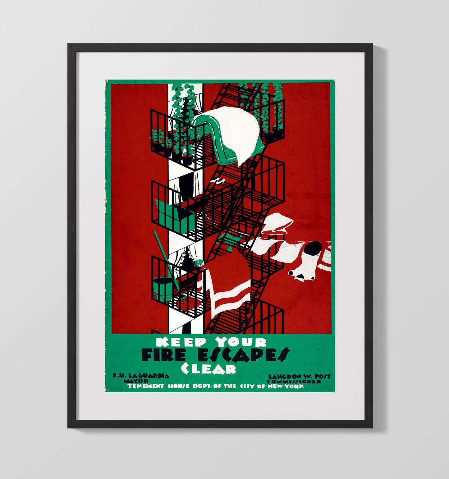 Don't Block Your Lifeline 16x20 Gallery Frame health and safety poster wall art