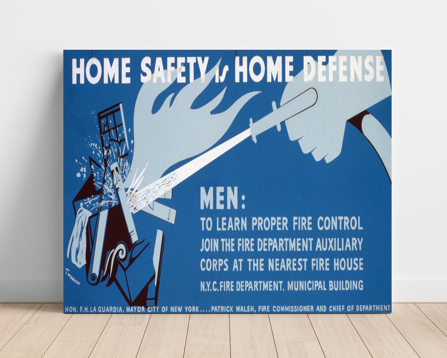 Health and Safety Poster - Fight Fires Like a Hero - Landscape Health and Safety Wall Art - health and safety wall art print