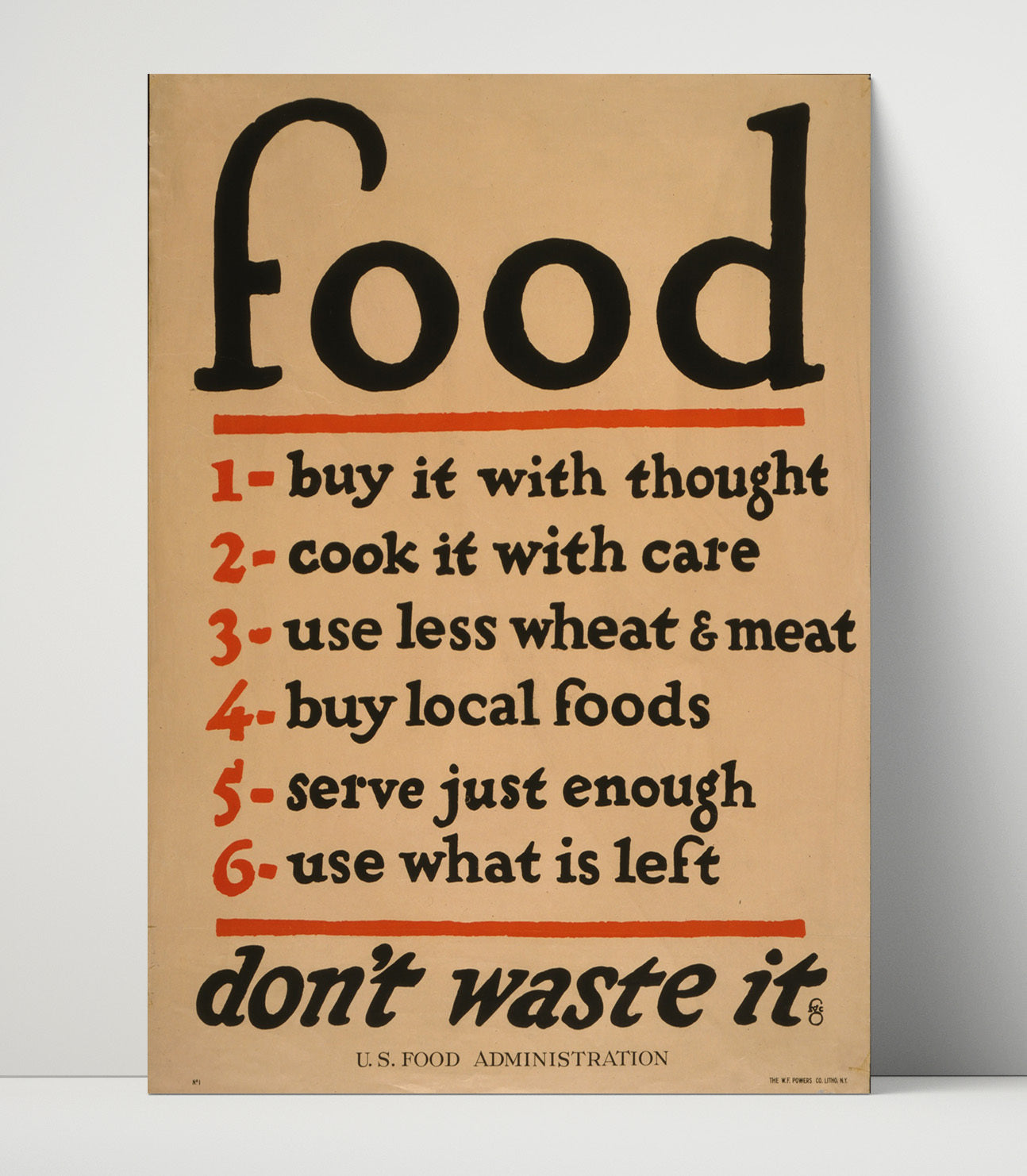 Health and Safety Poster - Food Is Precious Dont Waste It Health and Safety Wall Art - health and safety wall art print