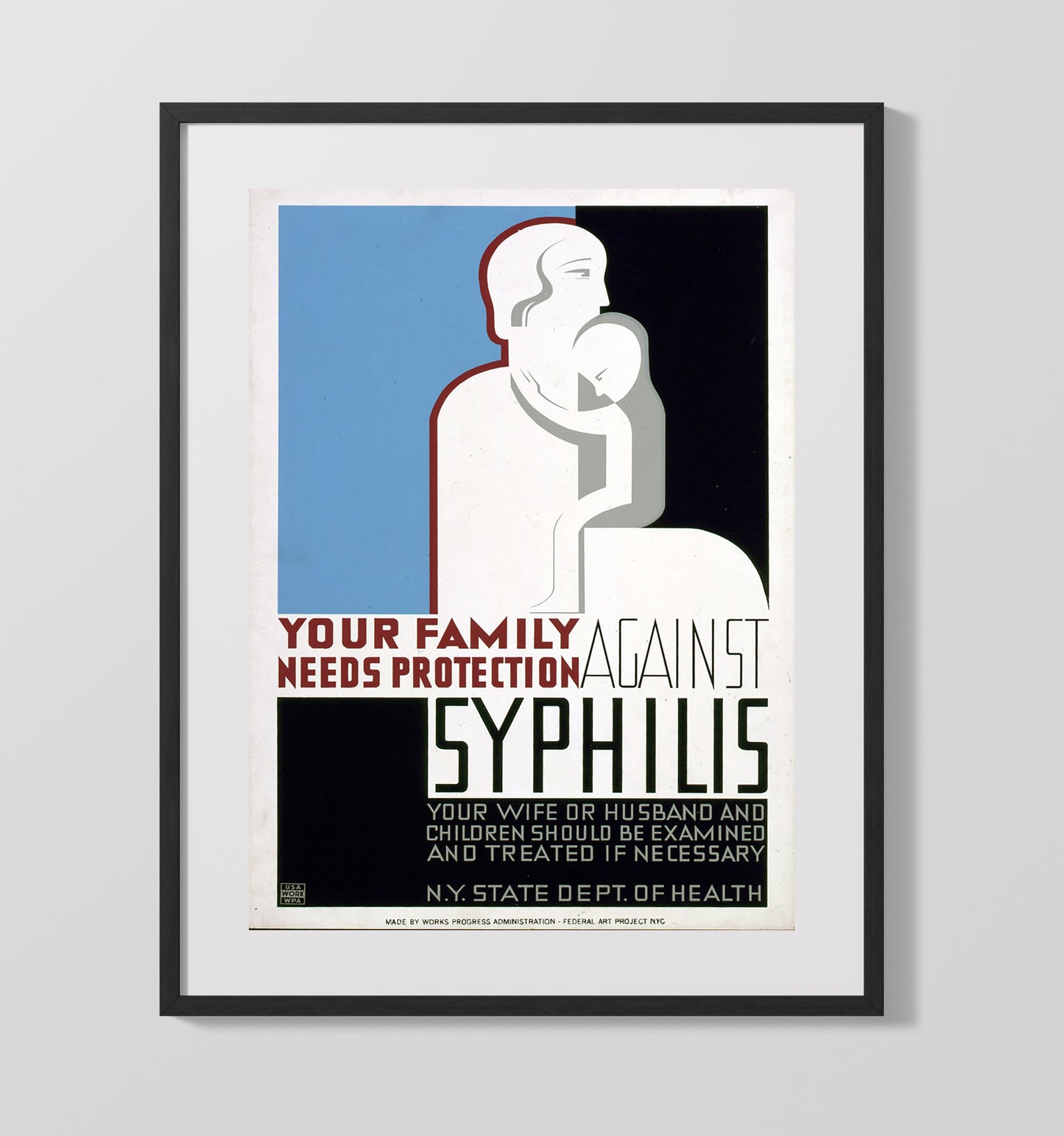 Guard Family From Syphilis 16x20 Gallery Frame health and safety poster wall art
