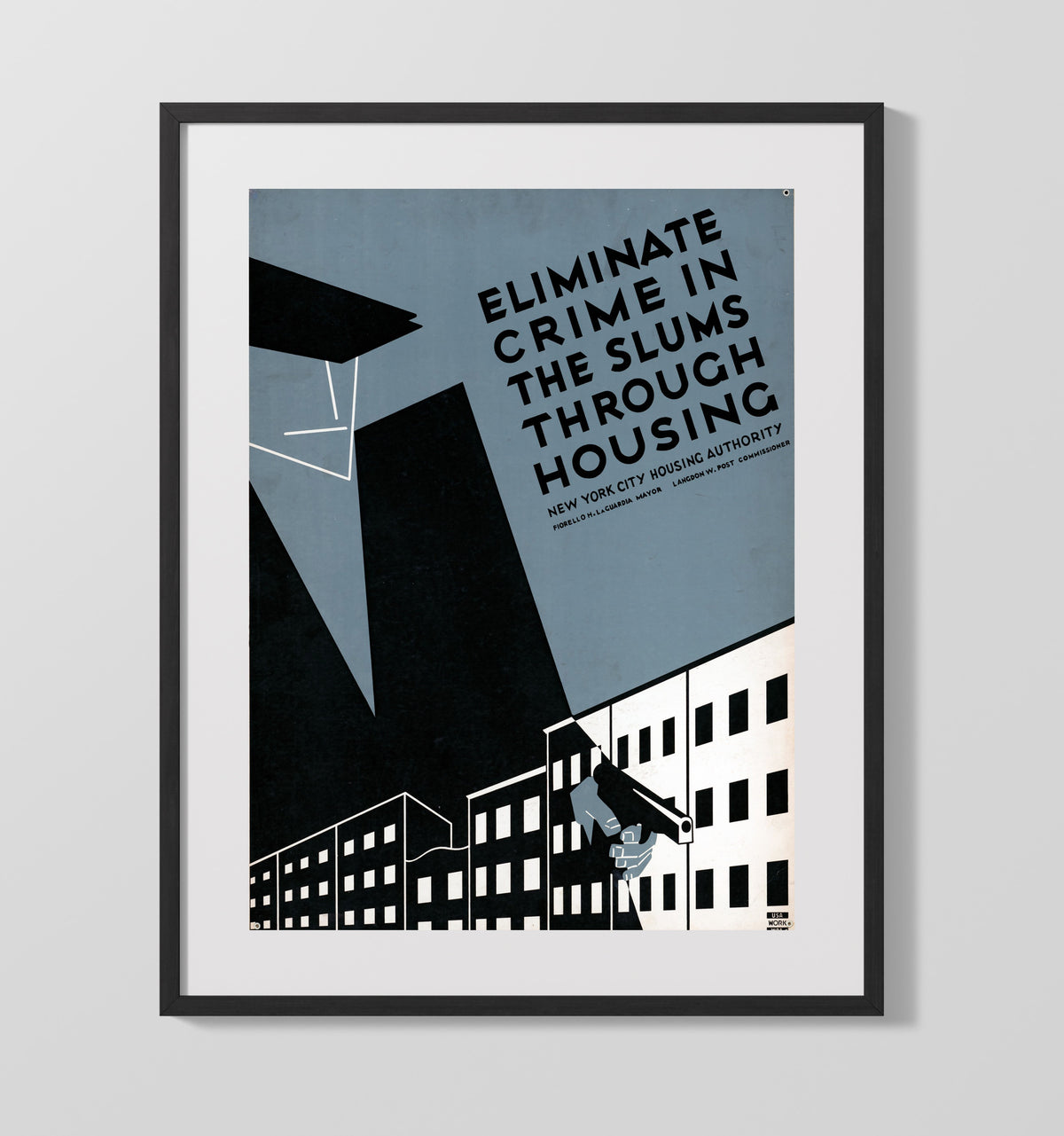 Homes Beat Crime 16x20 Gallery Frame health and safety poster wall art