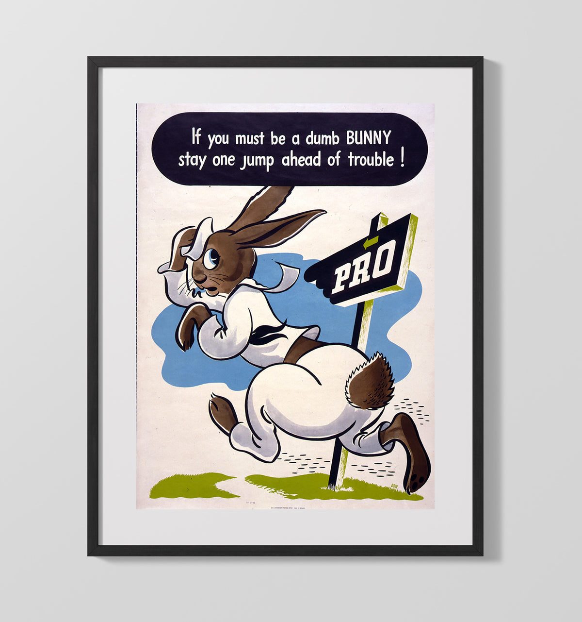 Hop Smart Not Dumb 16x20 Gallery Frame health and safety poster wall art