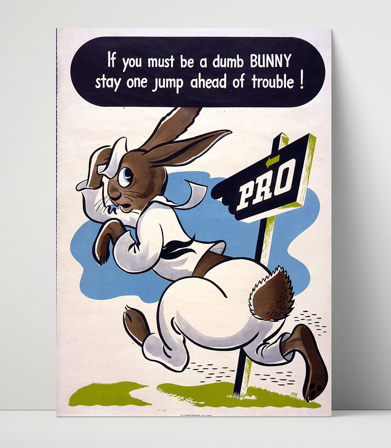 Health and Safety Poster - Hop Smart Not Dumb Health and Safety Wall Art - health and safety wall art print