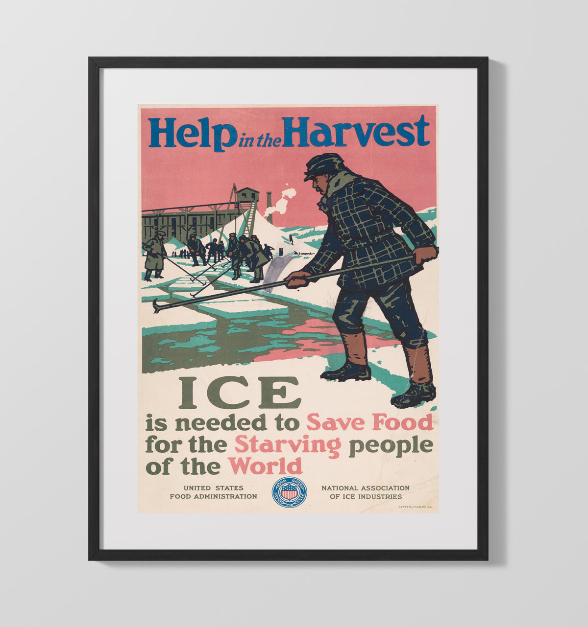 Ice Saves Food Saves Lives 16x20 Gallery Frame health and safety poster wall art
